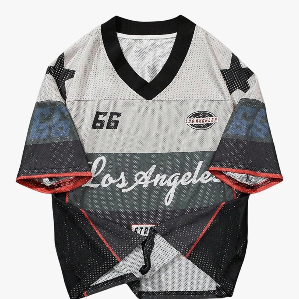 Los Angeles Graphic Mesh Jersey - Black and Gray